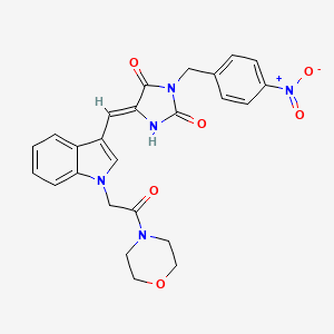 (5Z)-5-({1-[2-(morpholin-4-yl)-2-oxoethyl]-1H-indol-3-yl}methylidene)-3-(4-nitrobenzyl)imidazolidine-2,4-dione