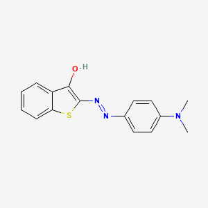 molecular formula C16H15N3OS B15031759 (2Z)-2-{2-[4-(dimethylamino)phenyl]hydrazinylidene}-1-benzothiophen-3(2H)-one 