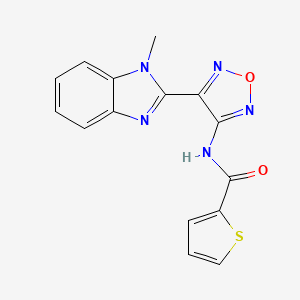 N-[4-(1-methyl-1H-benzimidazol-2-yl)-1,2,5-oxadiazol-3-yl]thiophene-2-carboxamide