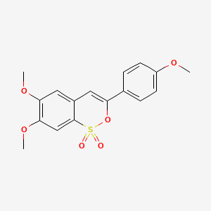 molecular formula C17H16O6S B15031774 6,7-Dimethoxy-3-(4-methoxyphenyl)-2,1-benzoxathiine 1,1-dioxide 