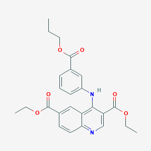 Diethyl 4-{[3-(propoxycarbonyl)phenyl]amino}quinoline-3,6-dicarboxylate