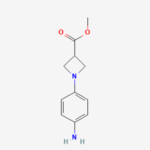 molecular formula C11H14N2O2 B1503178 Methyl 1-(4-aminophenyl)azetidine-3-carboxylate CAS No. 887595-92-8