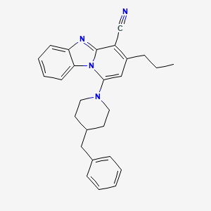 molecular formula C27H28N4 B15031835 1-(4-Benzylpiperidin-1-yl)-3-propylpyrido[1,2-a]benzimidazole-4-carbonitrile 