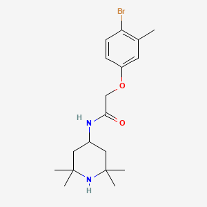 molecular formula C18H27BrN2O2 B15031846 2-(4-bromo-3-methylphenoxy)-N-(2,2,6,6-tetramethylpiperidin-4-yl)acetamide 