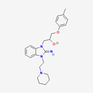 1-{2-imino-3-[2-(piperidin-1-yl)ethyl]-2,3-dihydro-1H-benzimidazol-1-yl}-3-(4-methylphenoxy)propan-2-ol