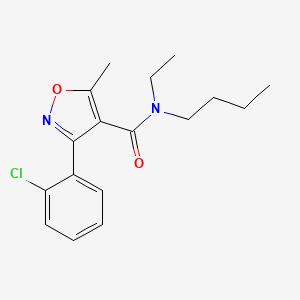 N-butyl-3-(2-chlorophenyl)-N-ethyl-5-methyl-1,2-oxazole-4-carboxamide