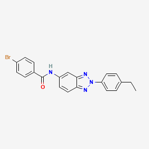 4-bromo-N-[2-(4-ethylphenyl)-2H-benzotriazol-5-yl]benzamide