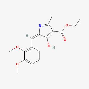 molecular formula C17H19NO5 B15031900 ethyl (5E)-5-(2,3-dimethoxybenzylidene)-2-methyl-4-oxo-4,5-dihydro-1H-pyrrole-3-carboxylate 