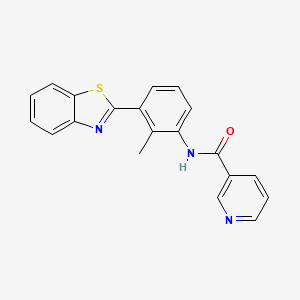 molecular formula C20H15N3OS B15031909 N-[3-(1,3-benzothiazol-2-yl)-2-methylphenyl]pyridine-3-carboxamide 