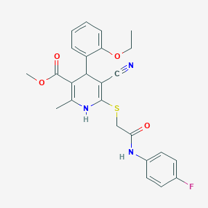 Methyl 5-cyano-4-(2-ethoxyphenyl)-6-({2-[(4-fluorophenyl)amino]-2-oxoethyl}sulfanyl)-2-methyl-1,4-dihydropyridine-3-carboxylate