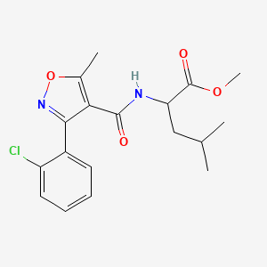 Methyl 2-(3-(2-chlorophenyl)-5-methylisoxazole-4-carboxamido)-4-methylpentanoate