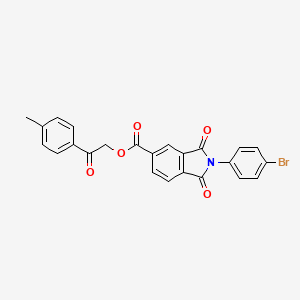 2-(4-methylphenyl)-2-oxoethyl 2-(4-bromophenyl)-1,3-dioxo-2,3-dihydro-1H-isoindole-5-carboxylate