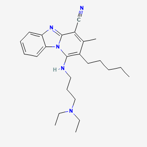 1-{[3-(Diethylamino)propyl]amino}-3-methyl-2-pentylpyrido[1,2-a]benzimidazole-4-carbonitrile