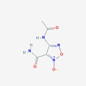 4-(Acetylamino)-1,2,5-oxadiazole-3-carboxamide 2-oxide