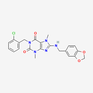 8-[(1,3-benzodioxol-5-ylmethyl)amino]-1-(2-chlorobenzyl)-3,7-dimethyl-3,7-dihydro-1H-purine-2,6-dione