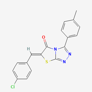 (6Z)-6-(4-chlorobenzylidene)-3-(4-methylphenyl)[1,3]thiazolo[2,3-c][1,2,4]triazol-5(6H)-one