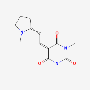 molecular formula C13H17N3O3 B1503198 1,3-Dimethyl-5-[2-(1-methylpyrrolidin-2-ylidene)ethylidene]pyrimidine-2,4,6(1H,3H,5H)-trione CAS No. 428519-09-9