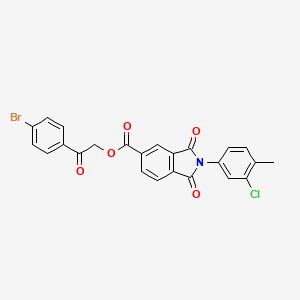 2-(4-bromophenyl)-2-oxoethyl 2-(3-chloro-4-methylphenyl)-1,3-dioxo-2,3-dihydro-1H-isoindole-5-carboxylate