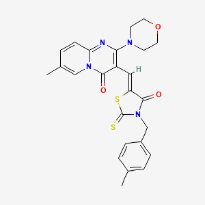 7-methyl-3-{(Z)-[3-(4-methylbenzyl)-4-oxo-2-thioxo-1,3-thiazolidin-5-ylidene]methyl}-2-(morpholin-4-yl)-4H-pyrido[1,2-a]pyrimidin-4-one