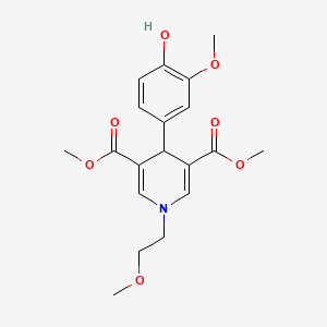 Dimethyl 4-(4-hydroxy-3-methoxyphenyl)-1-(2-methoxyethyl)-1,4-dihydropyridine-3,5-dicarboxylate