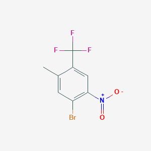 molecular formula C8H5BrF3NO2 B1503205 1-Bromo-5-methyl-2-nitro-4-(trifluoromethyl)benzene CAS No. 871571-25-4