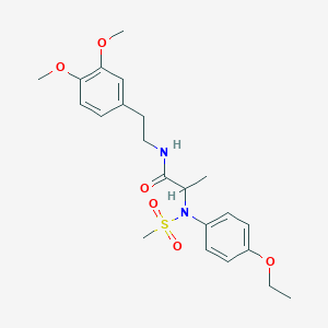 N-[2-(3,4-dimethoxyphenyl)ethyl]-N~2~-(4-ethoxyphenyl)-N~2~-(methylsulfonyl)alaninamide