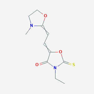 molecular formula C11H14N2O3S B1503208 3-Ethyl-5-[2-(3-methyl-1,3-oxazolidin-2-ylidene)ethylidene]-2-sulfanylidene-1,3-oxazolidin-4-one CAS No. 38632-51-8