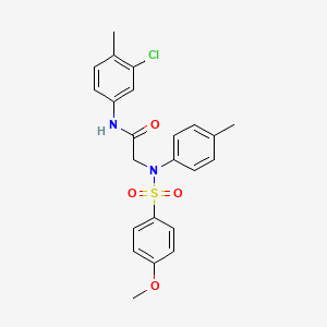 molecular formula C23H23ClN2O4S B15032093 N-(3-Chloro-4-methylphenyl)-2-[N-(4-methylphenyl)4-methoxybenzenesulfonamido]acetamide 