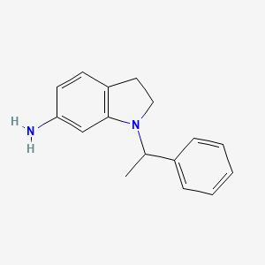 molecular formula C16H18N2 B1503212 1-(1-Phenylethyl)indolin-6-amine 