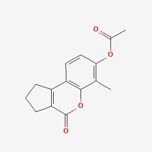 6-Methyl-4-oxo-1,2,3,4-tetrahydrocyclopenta[c]chromen-7-yl acetate