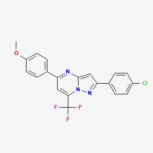 2-(4-Chlorophenyl)-5-(4-methoxyphenyl)-7-(trifluoromethyl)pyrazolo[1,5-a]pyrimidine