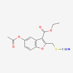 Ethyl 5-(acetyloxy)-2-(thiocyanatomethyl)-1-benzofuran-3-carboxylate