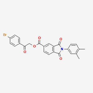 2-(4-bromophenyl)-2-oxoethyl 2-(3,4-dimethylphenyl)-1,3-dioxo-2,3-dihydro-1H-isoindole-5-carboxylate