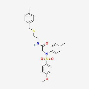 2-[N-(4-Methylphenyl)4-methoxybenzenesulfonamido]-N-(2-{[(4-methylphenyl)methyl]sulfanyl}ethyl)acetamide