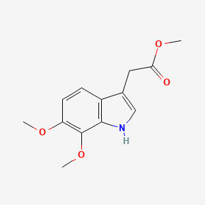 molecular formula C13H15NO4 B1503220 (6,7-Dimethoxy-1H-indol-3-yl)-acetic acid methyl ester CAS No. 908003-80-5