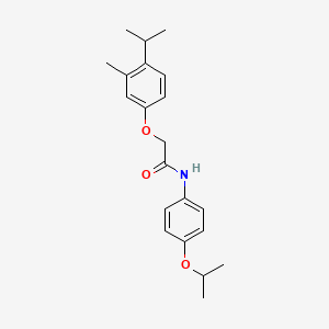 molecular formula C21H27NO3 B15032234 2-[3-methyl-4-(propan-2-yl)phenoxy]-N-[4-(propan-2-yloxy)phenyl]acetamide 