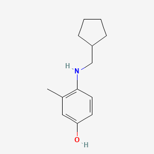 molecular formula C13H19NO B1503226 4-[(Cyclopentylmethyl)-amino]-3-methyl-phenol CAS No. 887587-66-8