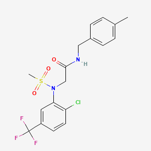 2-{N-[2-Chloro-5-(trifluoromethyl)phenyl]methanesulfonamido}-N-[(4-methylphenyl)methyl]acetamide