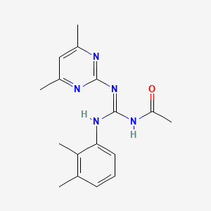 N-[N'-(2,3-dimethylphenyl)-N-(4,6-dimethylpyrimidin-2-yl)carbamimidoyl]acetamide