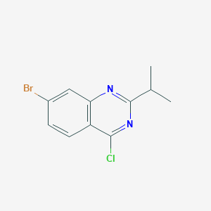 molecular formula C11H10BrClN2 B1503229 7-Bromo-4-chloro-2-isopropyl-quinazoline CAS No. 887592-14-5