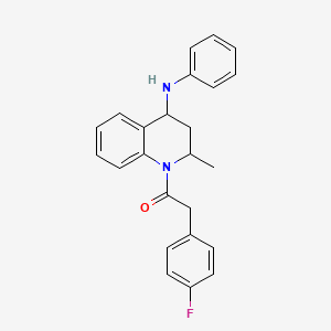 2-(4-fluorophenyl)-1-[2-methyl-4-(phenylamino)-3,4-dihydroquinolin-1(2H)-yl]ethanone