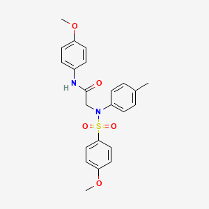 molecular formula C23H24N2O5S B15032316 N-(4-Methoxyphenyl)-2-[N-(4-methylphenyl)4-methoxybenzenesulfonamido]acetamide 