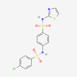 4-chloro-N-[4-(1,3-thiazol-2-ylsulfamoyl)phenyl]benzenesulfonamide