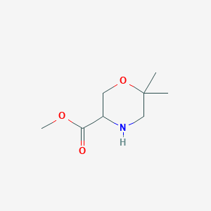 molecular formula C8H15NO3 B1503232 Methyl 6,6-dimethylmorpholine-3-carboxylate CAS No. 1255098-56-6