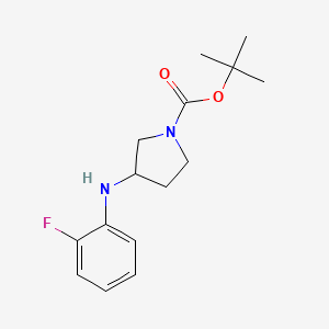molecular formula C15H21FN2O2 B1503234 Tert-butyl 3-(2-fluoroanilino)pyrrolidine-1-carboxylate CAS No. 887578-54-3