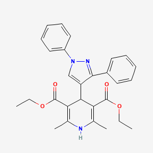 Diethyl 4-(1,3-diphenylpyrazol-4-yl)-2,6-dimethyl-1,4-dihydropyridine-3,5-dicarboxylate