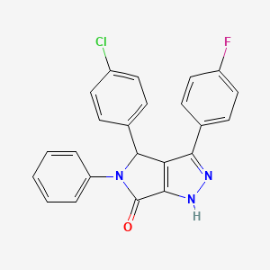 4-(4-chlorophenyl)-3-(4-fluorophenyl)-5-phenyl-4,5-dihydropyrrolo[3,4-c]pyrazol-6(1H)-one