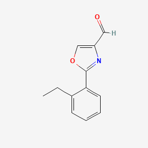 molecular formula C12H11NO2 B1503240 2-(2-Ethyl-phenyl)-oxazole-4-carbaldehyde CAS No. 885274-24-8