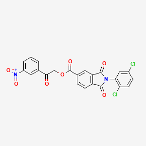 molecular formula C23H12Cl2N2O7 B15032421 2-(3-nitrophenyl)-2-oxoethyl 2-(2,5-dichlorophenyl)-1,3-dioxo-2,3-dihydro-1H-isoindole-5-carboxylate 