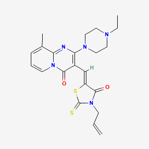 3-[(Z)-(3-Allyl-4-oxo-2-thioxo-1,3-thiazolidin-5-ylidene)methyl]-2-(4-ethyl-1-piperazinyl)-9-methyl-4H-pyrido[1,2-A]pyrimidin-4-one